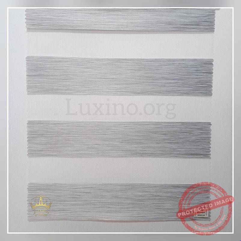 پرده زبرا ساده طرح وودن 433114 wooden لوکسینو